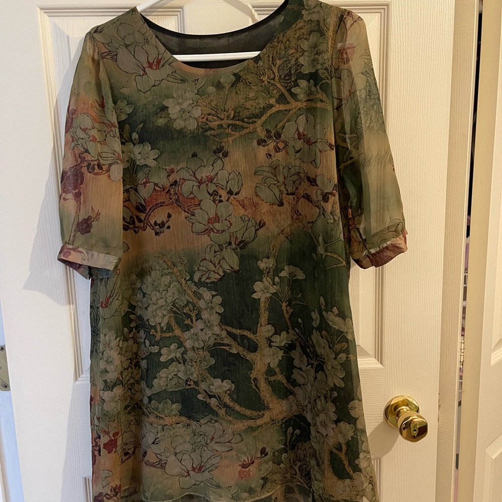 3/$20 final sale Floral Sheer Dress